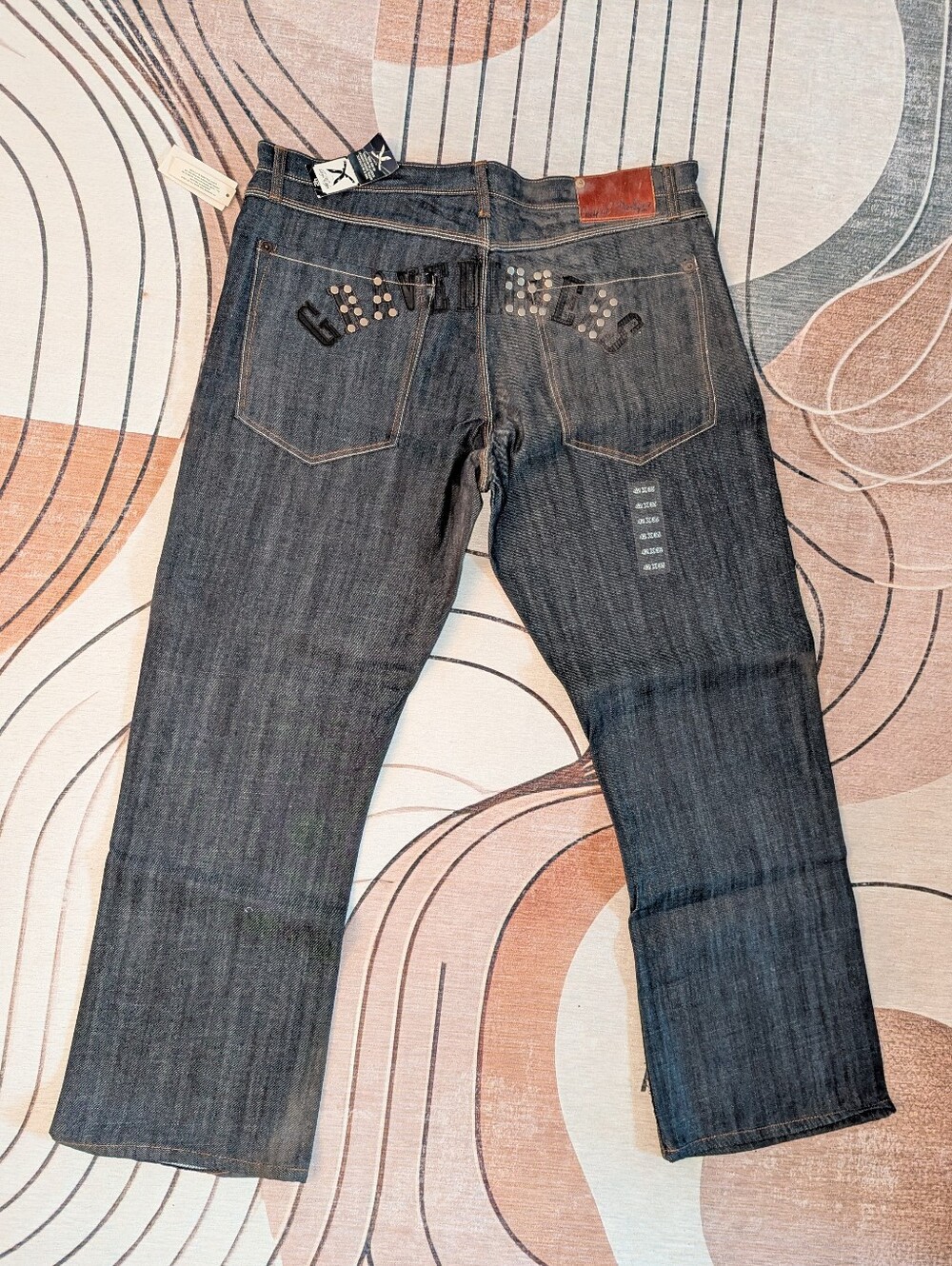 Artful Dodger Vintage Gravedigger Stud & Leather Custom Jeans, Men's 42, NWT